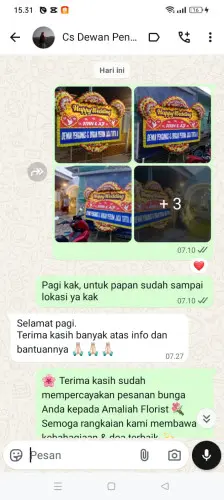 Testimonial Papan Bunga Pernikahan kotadukuh
